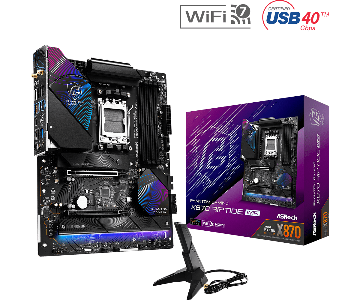 ASRock X870 RIPTIDE WIFI ATX  - Carte mère ASRock - grosbill.com - 0