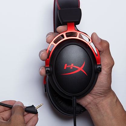 HyperX Cloud Alpha Noir/Rouge Stereo Noir - Micro-casque - 3