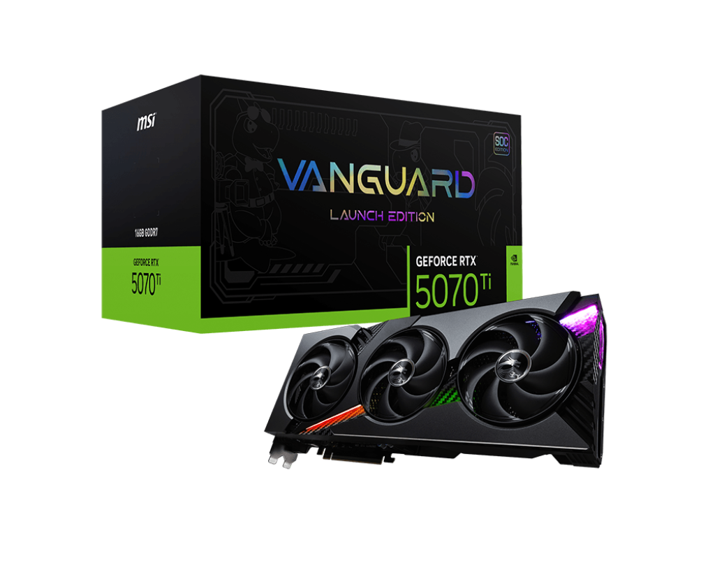 MSI GeForce RTX 5070 Ti 16G VANGUARD SOC LAUNCH ED. - Carte graphique - 0