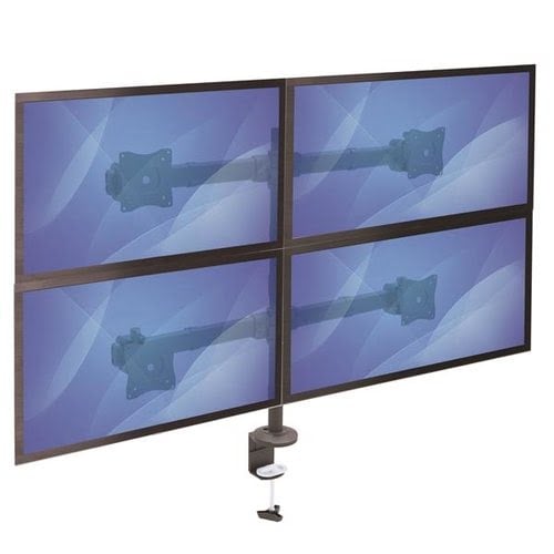 Desk Mount Quad Monitor Arm - Steel - Achat / Vente sur grosbill.com - 6