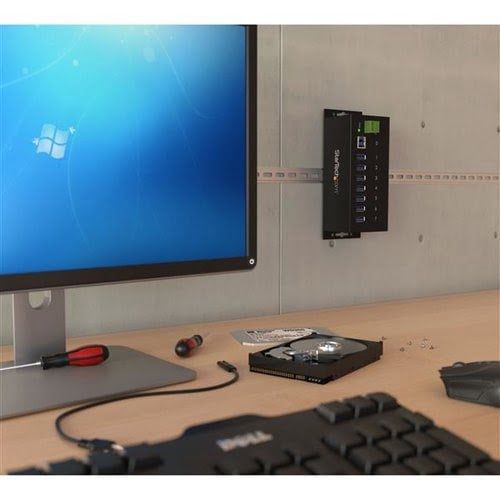 7 Port Industrial USB 3.0 Hub - Metal - Achat / Vente sur grosbill.com - 3