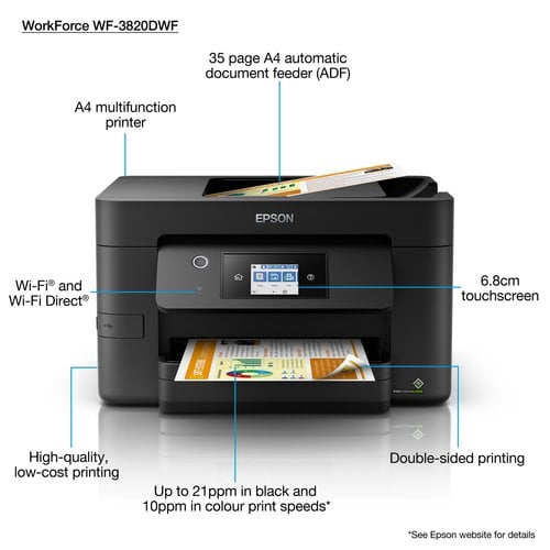 WorkForce Pro WF-3820DWF   (C11CJ07403) - Achat / Vente sur grosbill.com - 8