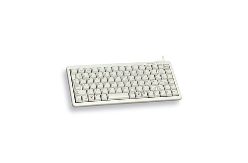 G84-4100 COMPACT KEYBOARD Clavier filaire miniature, USB/PS2, gris clair, AZERTY - FR - Achat / Vente sur grosbill.com - 1