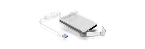 ICY BOX externes 2,5 Zoll FestplattengehÃ¤use, USB 3.0, IB-AC703-U3 - weiÃŸ - Achat / Vente sur grosbill.com - 1