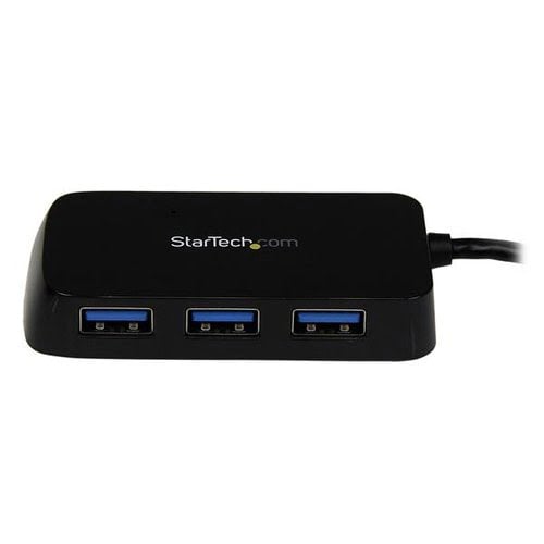 Portable 4 Port Mini USB 3.0 Hub - Black - Achat / Vente sur grosbill.com - 1