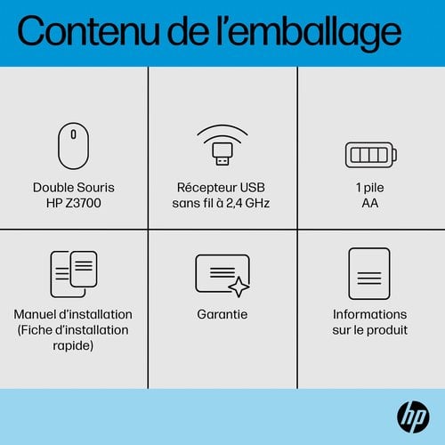 HP Z3700 Dual SLV Wireless Mouse EMEA-IN - Achat / Vente sur grosbill.com - 6