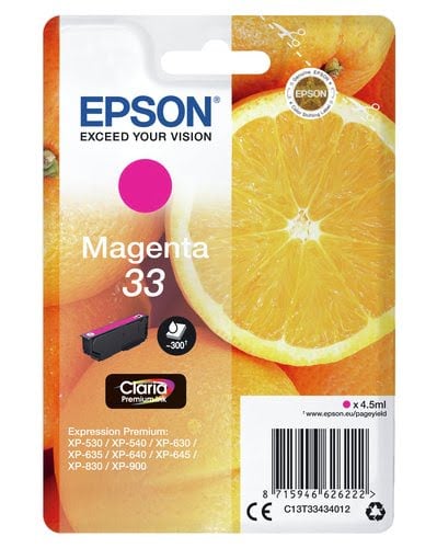 Epson - Magenta - C13T33434012 - Achat / Vente Consommable imprimante sur grosbill.com - 2