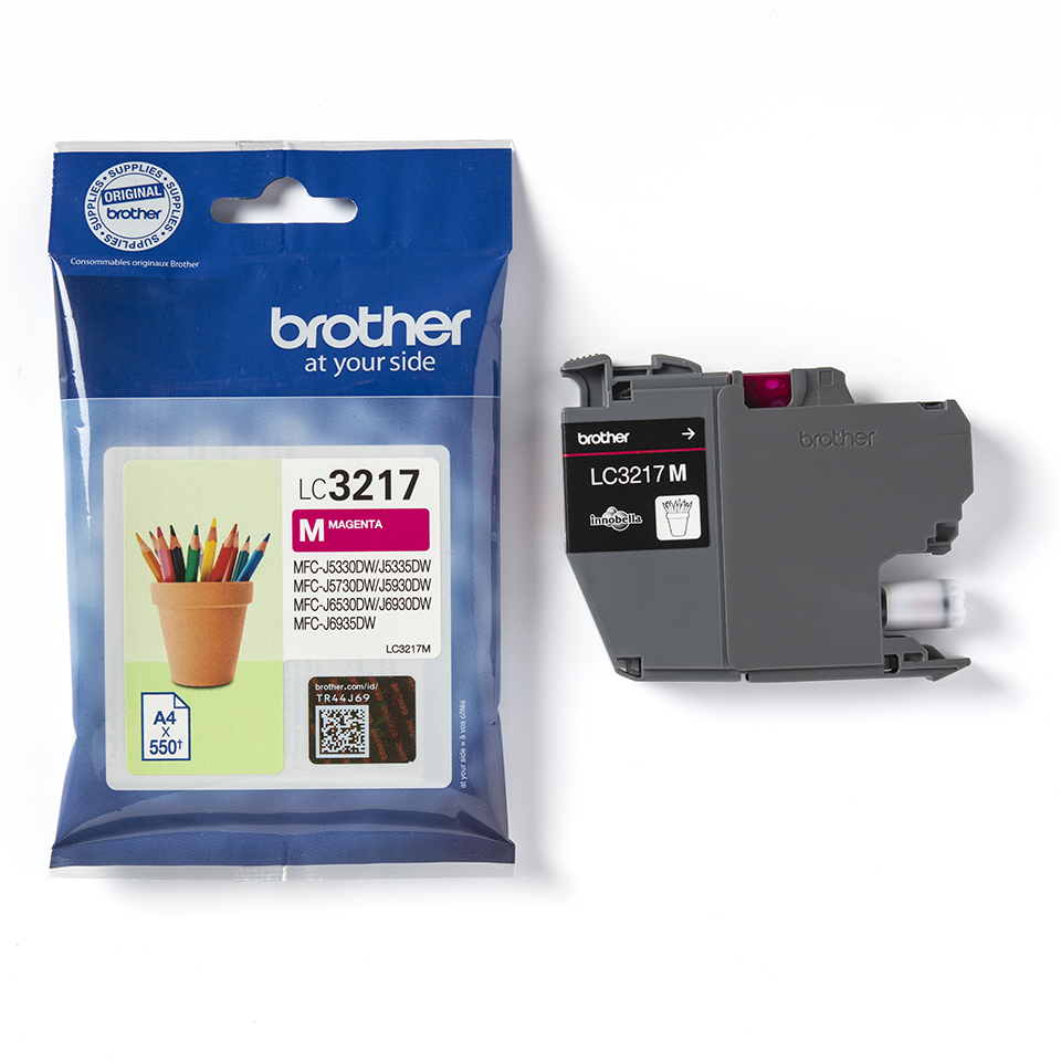 Cartouche LC3217M Magenta pour imprimante Jet d'encre Compatible Brother - 2