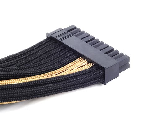 Cable tressé ATX 24-Pin 300mm - GOLD/Black - Connectique PC - 4