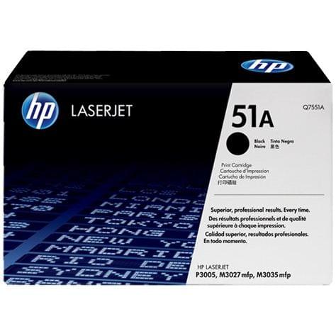 Toner Noir 51A Q7551A pour imprimante Laser HP - 0