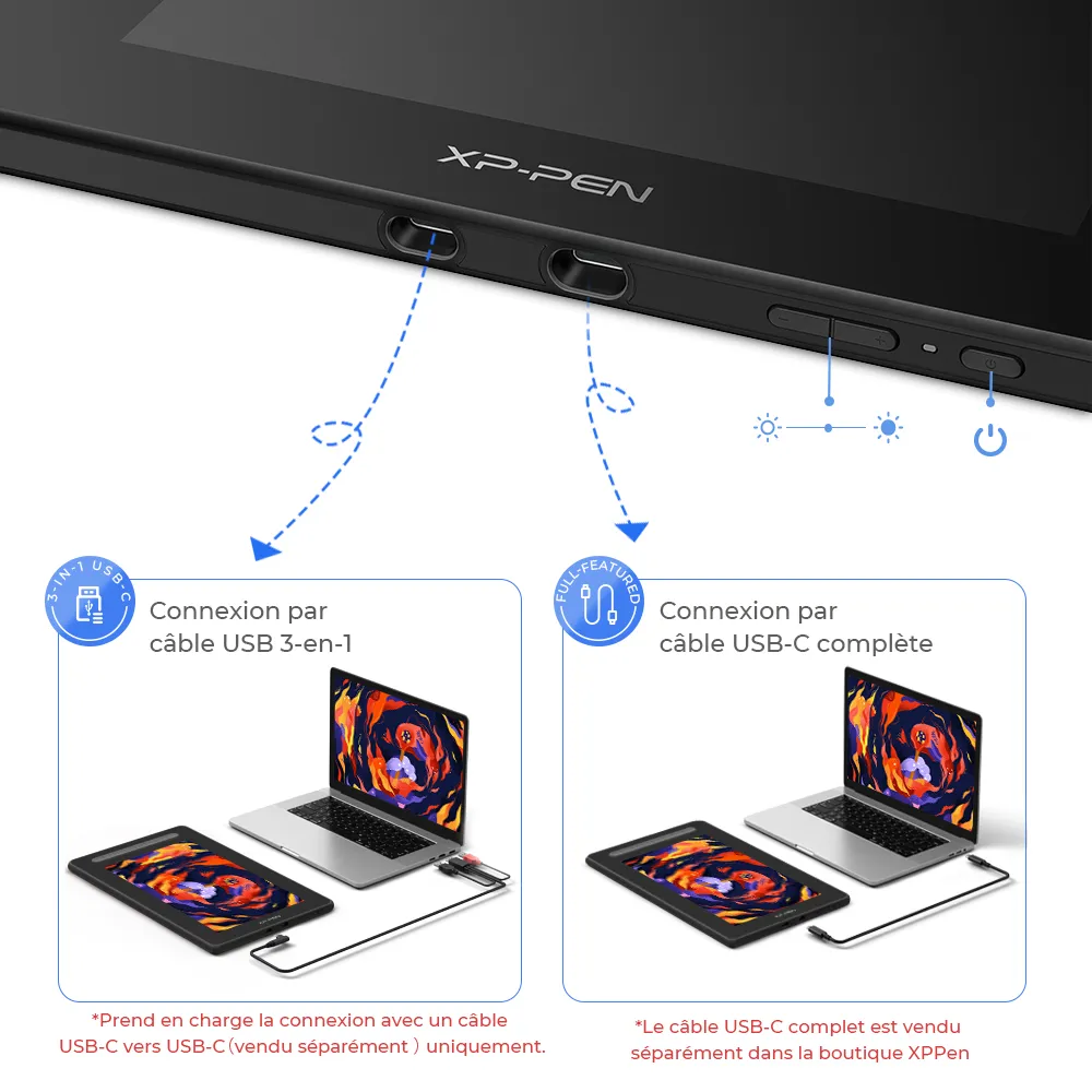 XPPEN Artist 16 2nd/5080LPI/16"/Noir - Tablette graphique XPPEN - 3