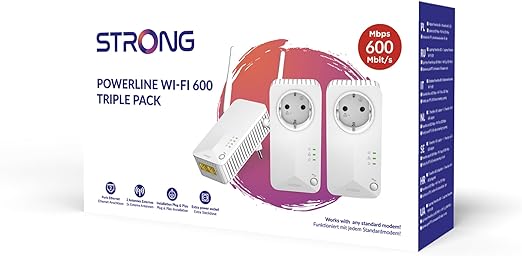 Strong PLWF600TRIFRV2 WIFI (600Mbps) - Pack de 3   - Adaptateur CPL - 5