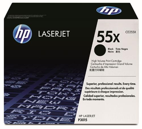 Toner LaserJet 55X Noir 12k5p - CE255X pour imprimante Laser HP - 0