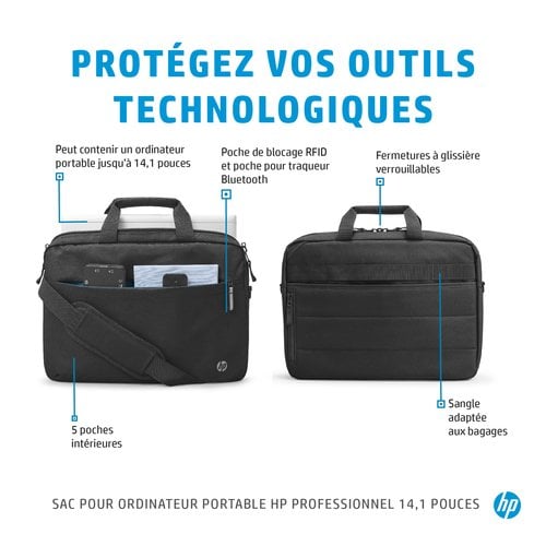 Prof 14.1 Laptop Bag (500S8AA) - Achat / Vente sur grosbill.com - 6