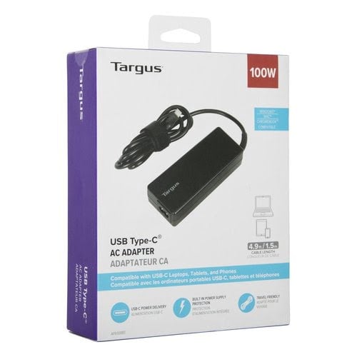 Targus USB-C 100W PD Charger Black - Achat / Vente sur grosbill.com - 7