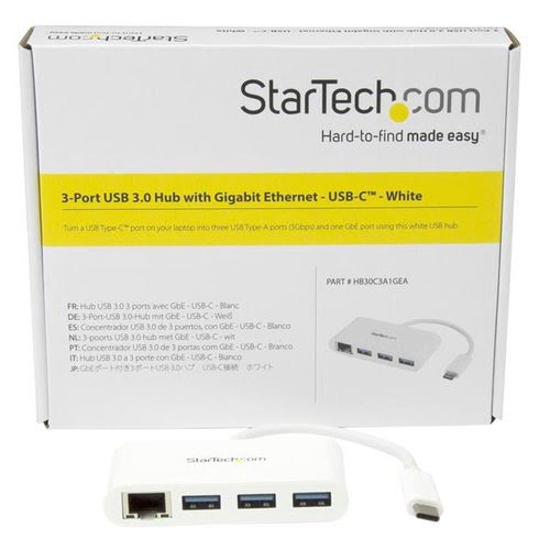 3 Port USB C Hub w/GbE - C to A USB 3.0 - Achat / Vente sur grosbill.com - 3