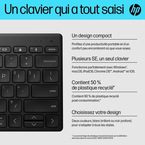 HP 350 BLK Compact Multi-Device KBD - Achat / Vente sur grosbill.com - 18