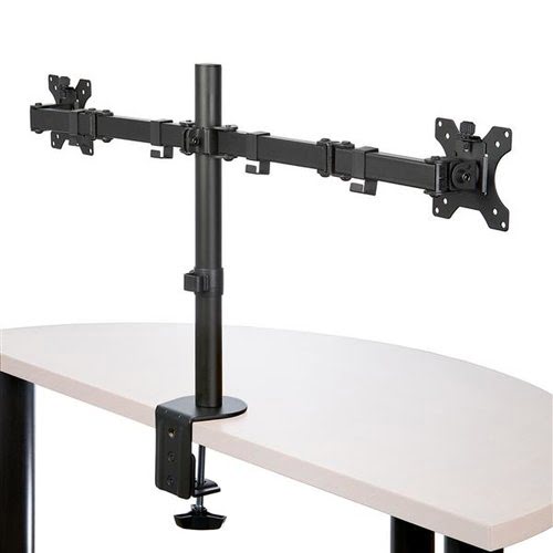 Monitor Arm - Dual - Crossbar - Steel - Achat / Vente sur grosbill.com - 1