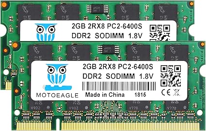 Compatible Motoeagle 4Go / 2 x 2Go / DDR2 SODIMM / 800Mhz - Mémoire PC portable - 1