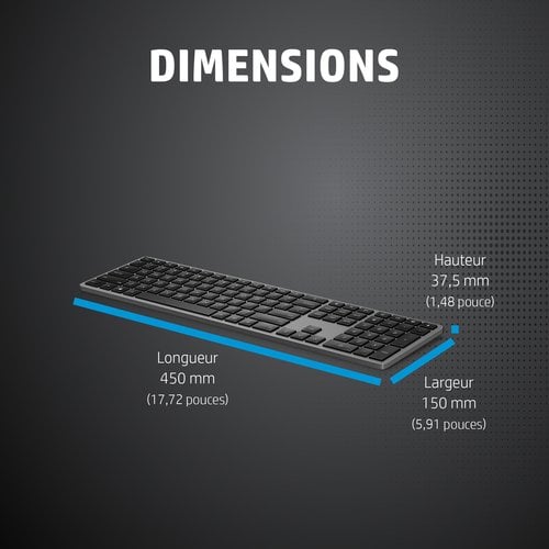 KBD HP 975 Dual-Mode WL FR - Achat / Vente sur grosbill.com - 17