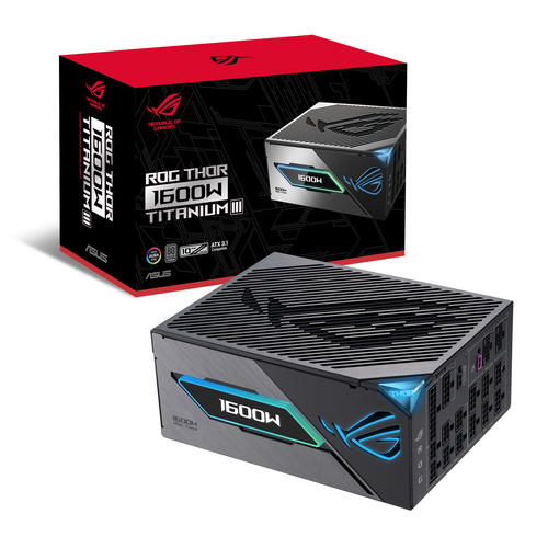 Asus ROG THOR 1600T3 Gaming - ATX 3.1 1600W - 80+ Titanium (90YE00V1-B0NA00) - Achat / Vente Alimentation sur grosbill.com - 0