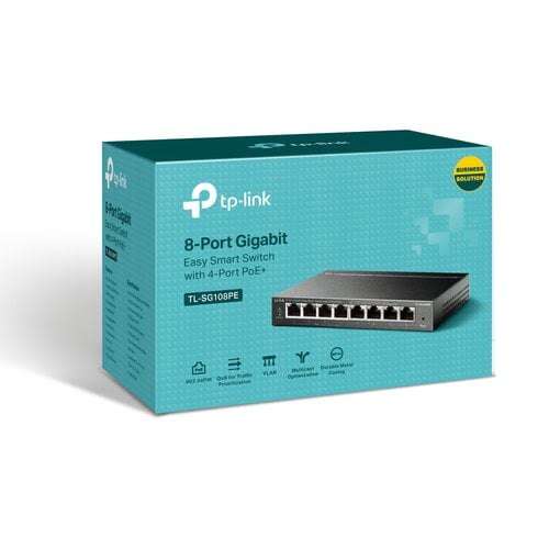 8 Port Easy Smart Switch with 4-Port PoE - Achat / Vente sur grosbill.com - 2