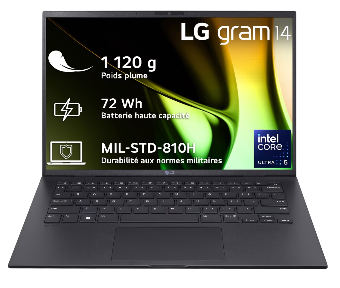 Gram 14" FHD+ U5-125H 16Go 1To W11P Noir - Achat / Vente sur grosbill.com - 0