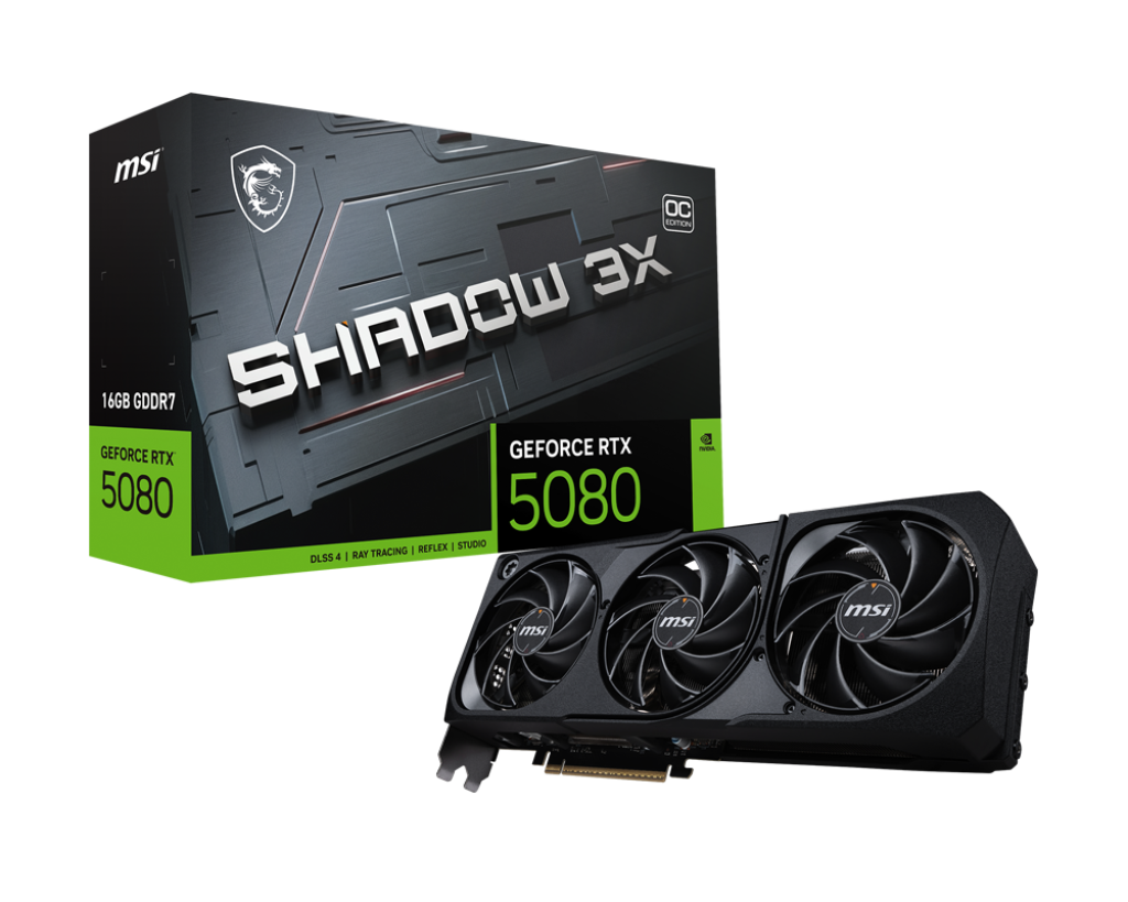 MSI GeForce RTX 5080 16G SHADOW 3X OC OEM  - Carte graphique MSI - 0