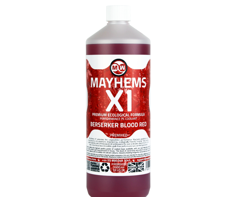 Mayhems Liquide X1 Rouge - Berserker Blood Red - 1L - Watercooling - 0