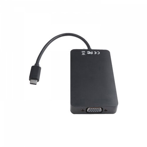 Adaptateur USB-C vers USB 3.0/RJ45/HDMI/VGA - Noir - Achat / Vente sur grosbill.com - 3