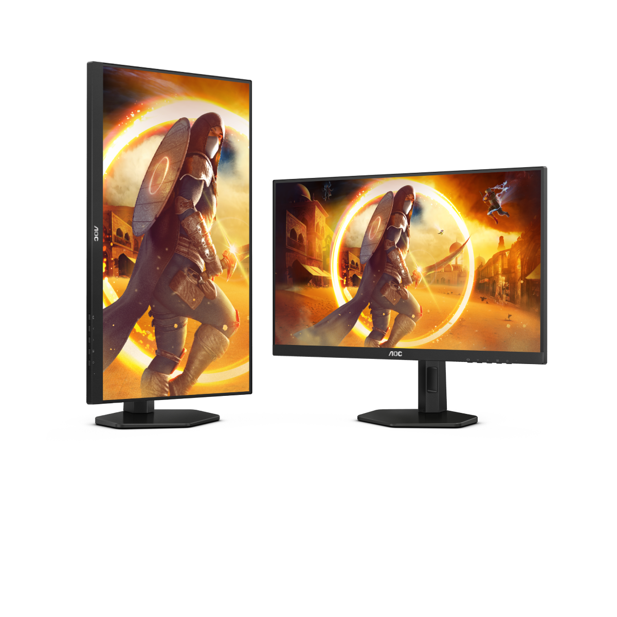 image produit AOC 2 x Q27G4X - 27" QHD 180Hz Fast-IPS 0.5ms Pivot Adaptive Sync Grosbill