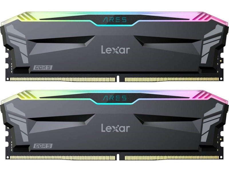 Lexar ARES RGB Black 32Go (2x16Go) DDR5 6400 - Mémoire PC Lexar sur grosbill.com - 0