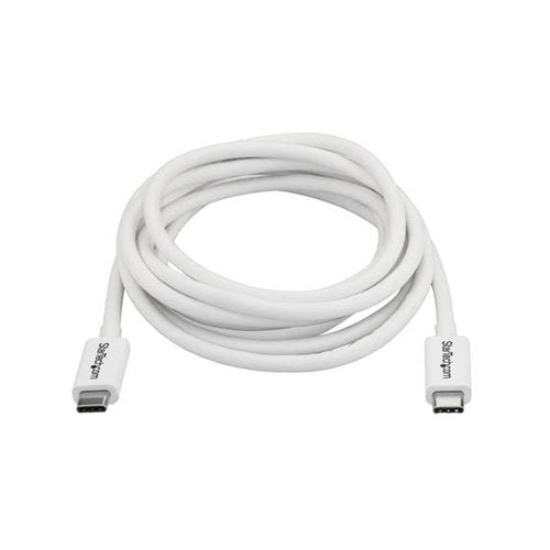 2m Thunderbolt 3 Cable 20Gbps - White - Achat / Vente sur grosbill.com - 3