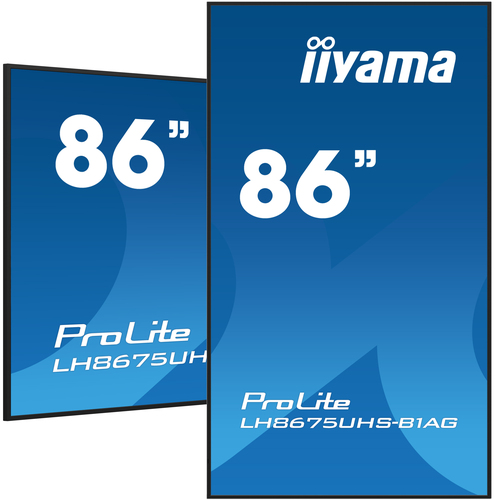 Iiyama LH8675UHS-B1AG - 85" 4K/IPS/Android/RJ45/WiFi (LH8675UHS-B1AG) - Achat / Vente Affichage dynamique sur grosbill.com - 0