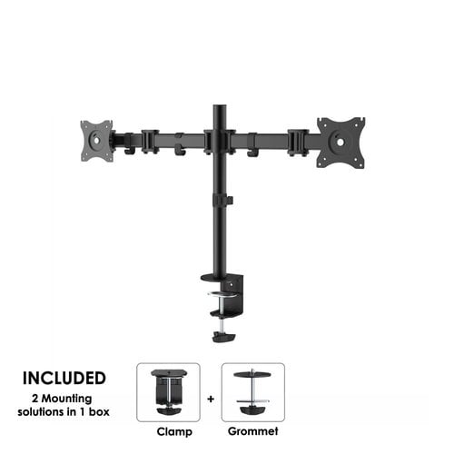 Desk Mount 10-27" Tilt/Rotate/Swiv BLACK - Achat / Vente sur grosbill.com - 1