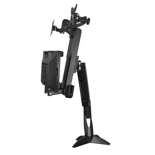 Sit Stand Dual Monitor Arm - Adjustable - Achat / Vente sur grosbill.com - 1