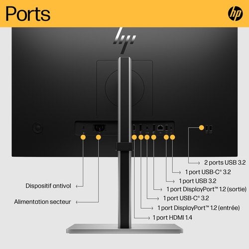 HP E24u G5 USB-C FHD Monitor - Achat / Vente sur grosbill.com - 6