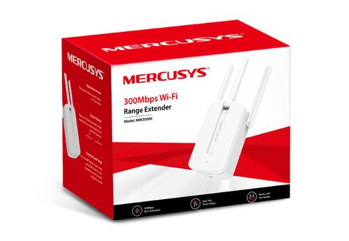 Mercusys MW300RE - Wifi N300 - Blanc  - grosbill.com - 2