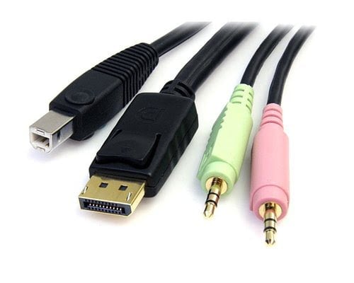 4-in-1 USB DisplayPort KVM Switch Cable - Achat / Vente sur grosbill.com - 2