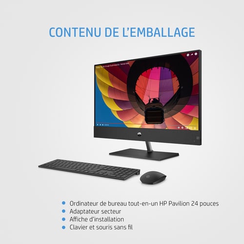 HP Pavilion 24" FHD/R5-5500U/16Go/512Go/W11 - All-In-One PC/MAC - 5