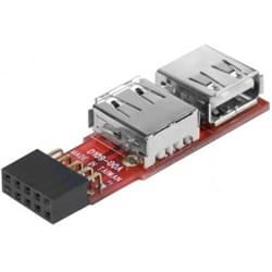 Adaptateur 2 ports USB2.0 internes sur Carte Mere - Connectique PC - 0