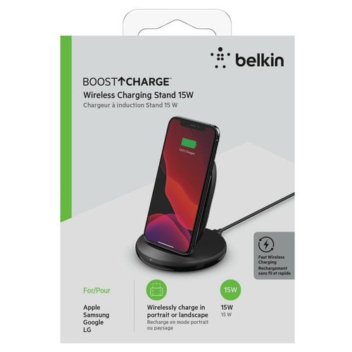 Belkin STAND Wireless 15W PSU Black - Achat / Vente sur grosbill.com - 3