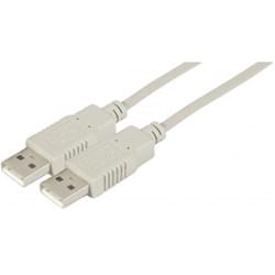 Cable USB2.0 A Male - USB A Male 1m - Connectique PC - grosbill.com - 0