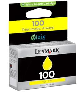 Cartouche N°100 Jaune 200p - 14N0902E pour imprimante Jet d'encre Lexmark - 0