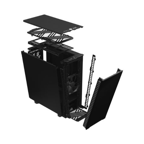 Fractal Design Define 7 Compact Black Midi-Tower - gedÃ¤mmt, schwarz - Achat / Vente sur grosbill.com - 22