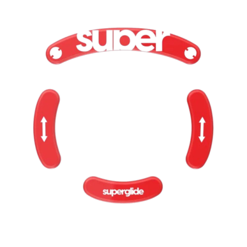 SuperGlide Patins Verre V2 - Logitech G Pro Wireless - Rouge (LGPSGR2) - Achat / Vente Modding sur grosbill.com - 0