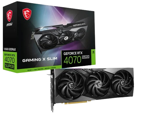 image produit MSI GeForce RTX 4070 SUPER 12G GAMING X SLIM	 Grosbill