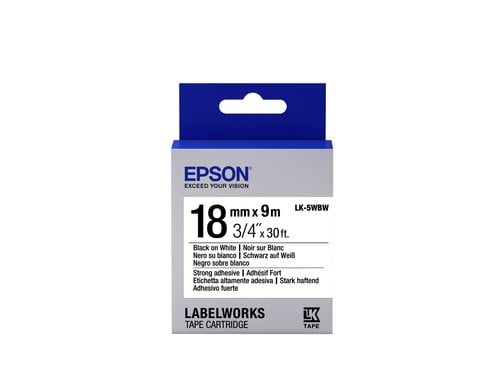 Epson TAPE LK-5WBW STRNG ADH BLK-/WHT - Achat / Vente Consommable imprimante sur grosbill.com - 0