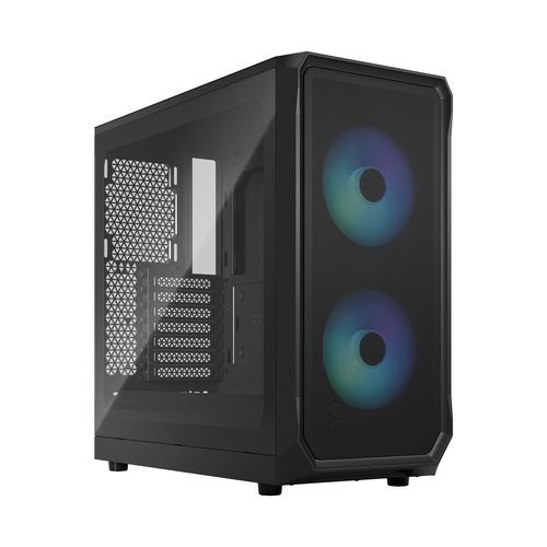 image produit Fractal Design Focus 2 RGB Black TG Clear Tint - MT/SansAlim/ATX Grosbill