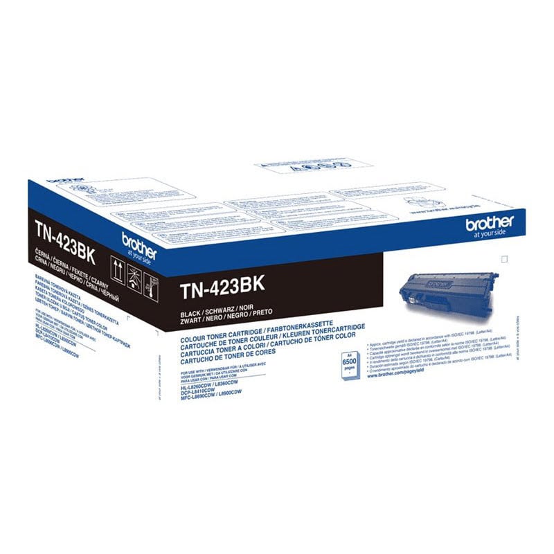 Toner Noir 6500 pages - TN423 BK pour imprimante Laser Brother - 0